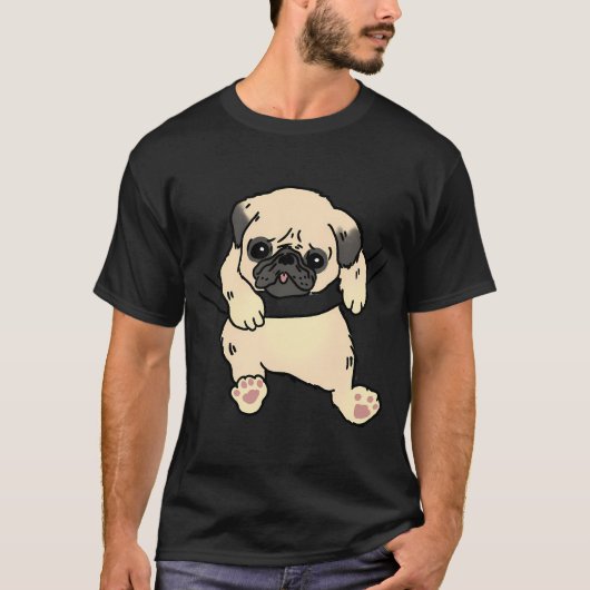 T-shirt Fleur de pug (Devant)