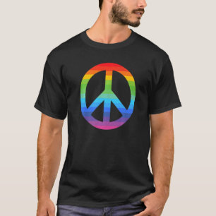 T-shirt Fleur de Puissance Paix Hippie Amour Années 60 70