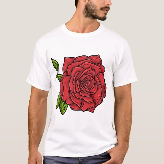 T-shirt Fleur de rose (Devant)