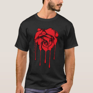 T-shirt Fleur de Rose à coulée