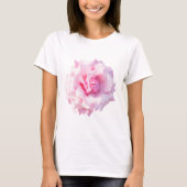 T-shirt Fleur de rose rose (Devant)