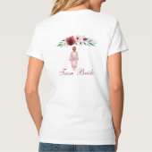 T-shirt Fleur De Rose Rose Bourgogne D'Honneur (Dos)