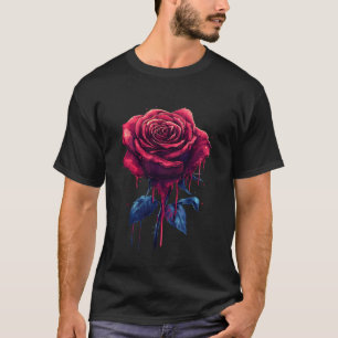 T-shirt Fleur de rose rouge botaniste jardin fleur rose ro