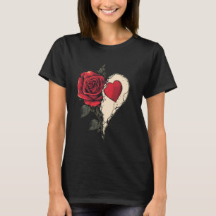 T-shirt Fleur de rose rouge botaniste jardin jardinage fle