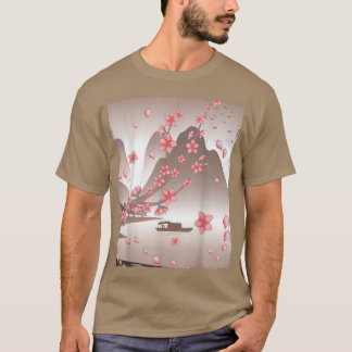 T-shirt Fleur de Sakura japonais Cherr floral de montagne 