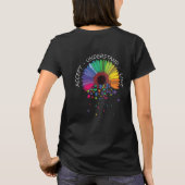 T-shirt Fleur de Sensibilisation sur l'autisme Florale pou (Dos)