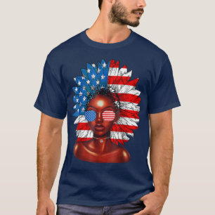 T-shirt Fleur de soleil africaine 4 juillet melani