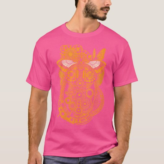 T-shirt Fleur de soleil Art mécanique Steampunk Butterfl (Devant)