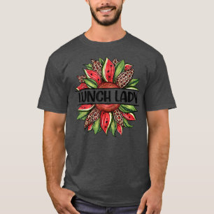 T-shirt Fleur de soleil de pastèque Bonjour Dame de déjeun