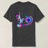 T-shirt Fleur de soleil pourpre bleu Ribbon Emanuel S (Design devant)