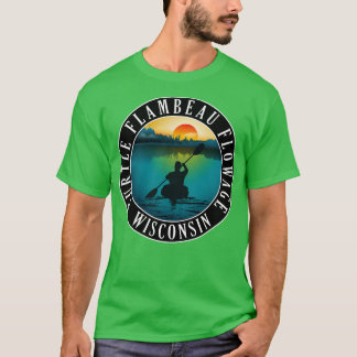 T-shirt Fleur de tortue Flambeau Wisconsin Kayaking