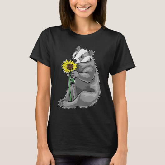 T-shirt Fleur de tournesol Badger (Devant)