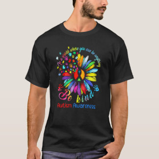 T-shirt Fleur de Tournesol Sensibilisation à l'Autisme Soy