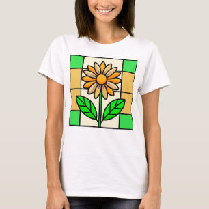 T-shirt Fleur de verre tendu