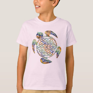 T-shirt Fleur de vie / Blume des Lebens - couleur tortue