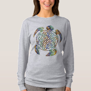 T-shirt Fleur de Vie / Fleur de Vie - tortue colorée
