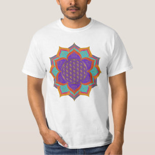 T-shirt Fleur de vie - LOTUS ornements or I