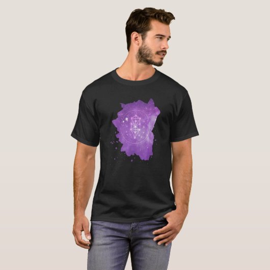 T-shirt Fleur De Vie Nimé Arbre De Vie Géométrie Sacrée (Devant entier)