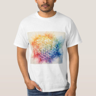T-shirt Fleur de vie - Peinture aquarelle