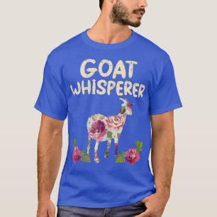 T-shirt Fleur de Whisperer de chèvre Amusante ferme Animal