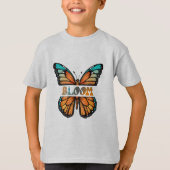 T-shirt Fleur - Design papillon (Devant)