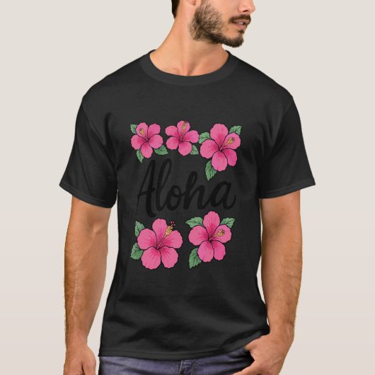 T-shirt Fleur d'Hibiscus Aloha (Devant)