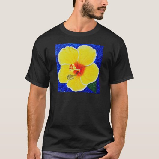 T-shirt Fleur d'Hibiscus jaune (Devant)