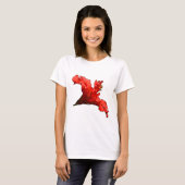T-shirt Fleur d'Hibiscus Vibrante (Devant entier)