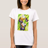 T-shirt Fleur d'iris floral aquarelle (Devant)