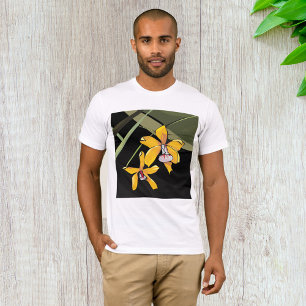 T-shirt Fleur d'orchidée jaune Botanique Tropicale