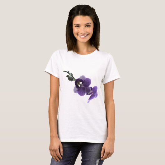 T-shirt Fleur d'orchidée violette (Devant entier)