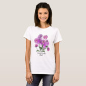 T-shirt Fleur du mois de naissance Né en février Fleurs vi (Devant entier)
