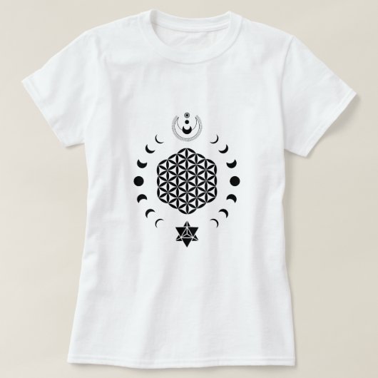 T-shirt Fleur du symbole spirituel de la vie (Design devant)