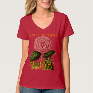 T-shirt Fleur du territoire de l'Alabama La Camélia