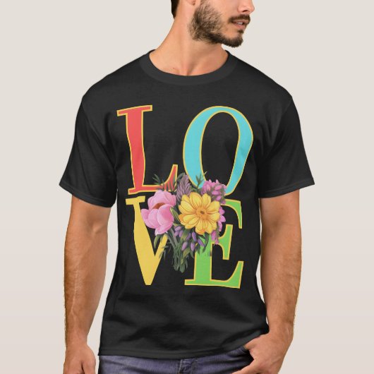 T-shirt Fleur en amour garçon (Devant)
