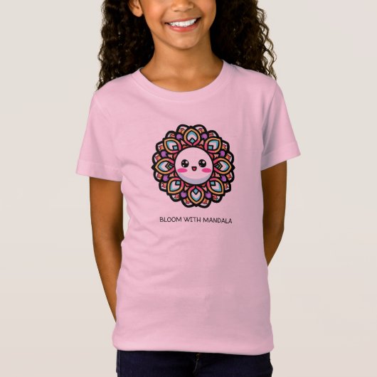 T-Shirt Fleur en fleurs Mandala (Devant)