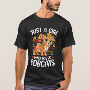 T-shirt Fleur Esthétique Juste Une Fille Qui Aime Les Lynx
