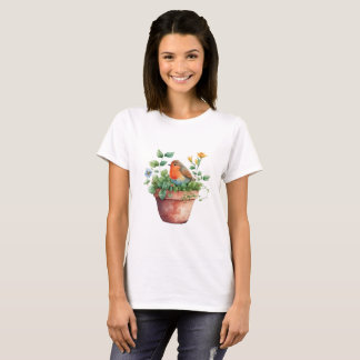 T-shirt Fleur et oiseau