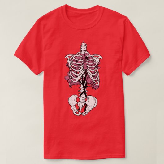 T-shirt Fleur et os (Design devant)