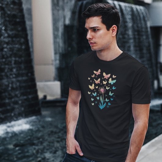 T-shirt Fleur Et Papillons Dandelion