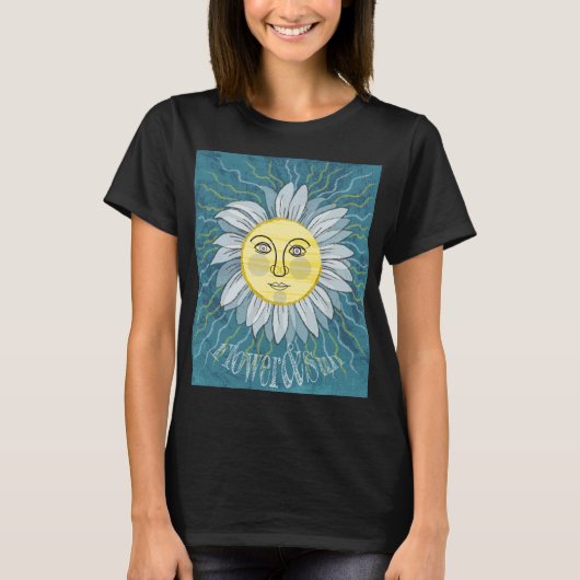 T-shirt Fleur et soleil - Nature (Devant)