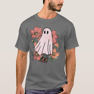 T-shirt Fleur Fantôme Floral Halloween Saison Éffrayante F