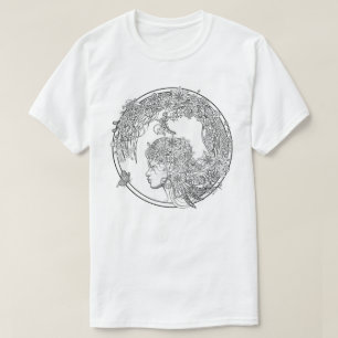 T-shirt Fleur féerique : Coloration adulte de