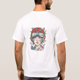T-shirt Fleur fille