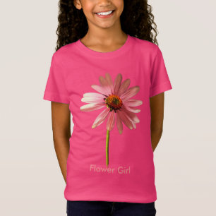 T-Shirt Fleur Fille Conne Violet Fleur Echinacea purpurea
