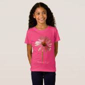 T-Shirt Fleur Fille Conne Violet Fleur Echinacea purpurea (Devant entier)