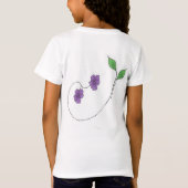T-Shirt Fleur Fille Violet (Dos)