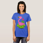 T-shirt Fleur Flamant rose (Devant entier)