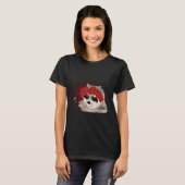 T-shirt Fleur Fleur Forêt Animal Trash Panda Floral Ra (Devant entier)