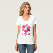 T-shirt Fleur fuchsia Abstraite (Devant entier)